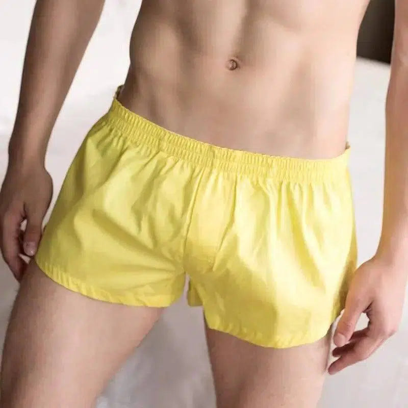 Home boxer track shorts-Yellow-2