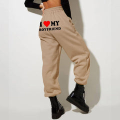 I Love MY BOYFRIEND Printed Trousers Casual Sweatpants Men-2