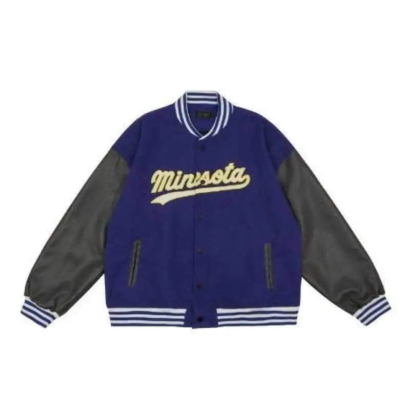 LOVEMI Jackets Blue / S Lovemi -  Retro American Oldshcool Loose Baseball Uniform