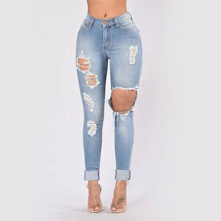 LOVEMI  Jeans Lightblue / 2XL Lovemi -  Pencil feet jeans
