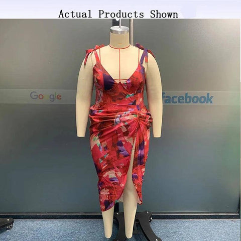 KUCLUT Women Plus Size Dress Summer Casual V Neck Sleeveless-6