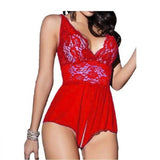 Lace sexy lingerie-Red-6