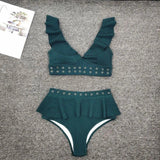 Ladies Beach Bikini-green-6