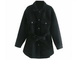 Lapel Loose style European And American Single Breasted-Black-6