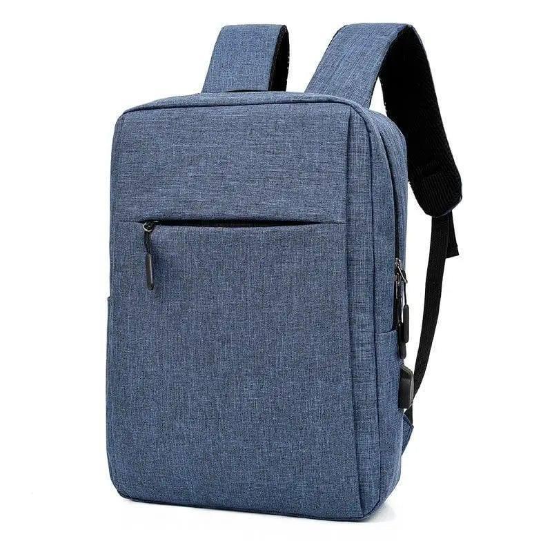 Laptop Backpack With USB Design Business Bags Men-Dark blue-2