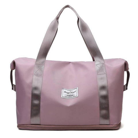 Large Capacity Travel Bag Fitness Gym Shoulder Bag For-Cherry blossom pink-12