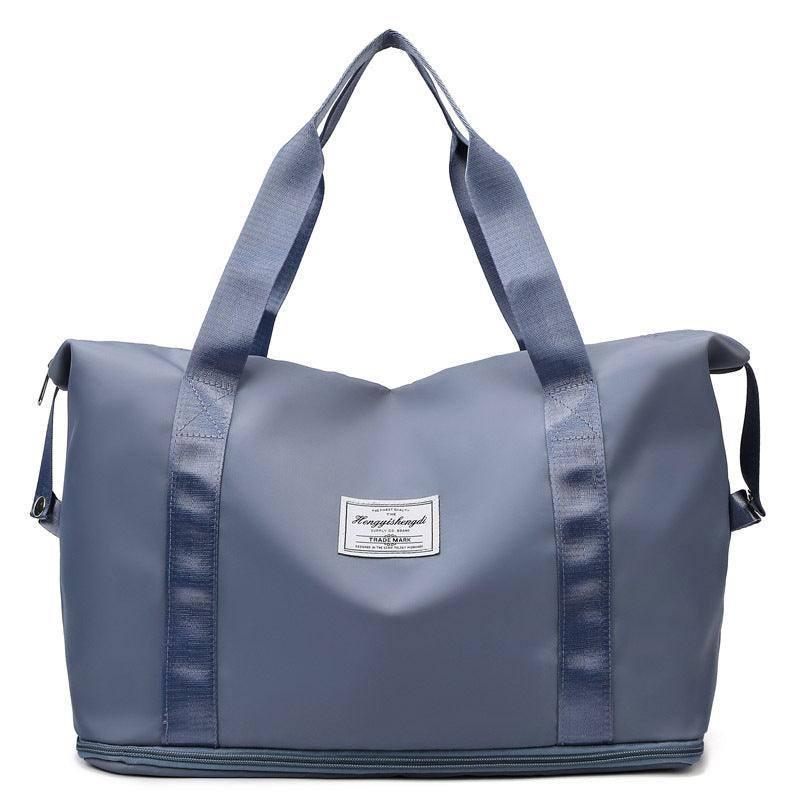 Large Capacity Travel Bag Fitness Gym Shoulder Bag For-Haze blue-17