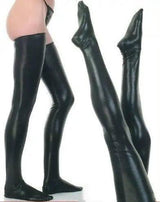 Leather Patent Socks Stockings-5