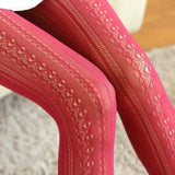 Lolita Lace Stockings Pantyhose-Wine Red-6