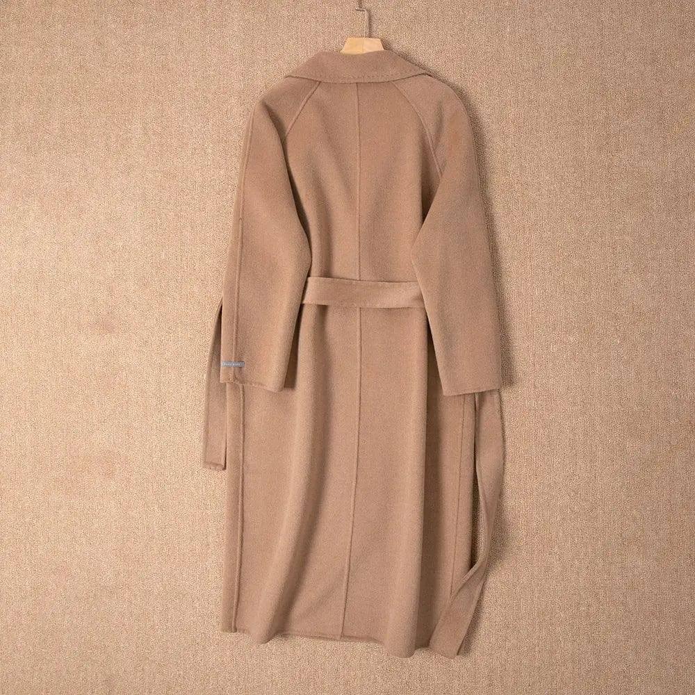 Long over the knee woolen coat-Camel-6