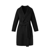 Long woolen coat-Black-4