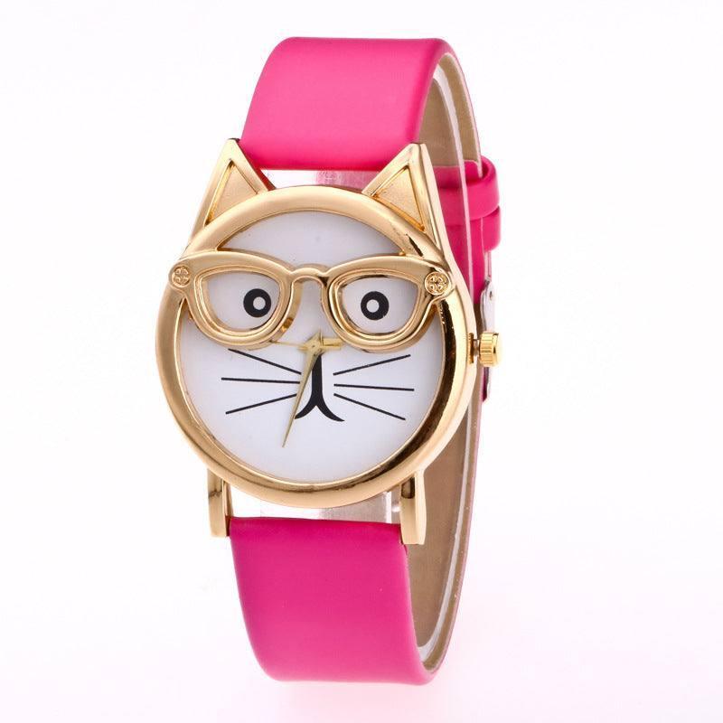 Lovely Cartoon Children Watch-Rose red-12