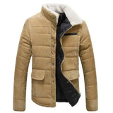 LOVEMI - Lovemi - Autumn & Winter Men's Stand Fur Collar Slim Fif