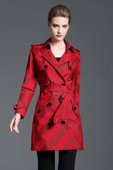 Lovemi -  Autumn trench coats trench coat LOVEMI Red S 