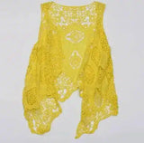 Bohemian crochet lace cardigan-yellow-9