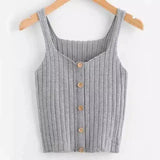 LOVEMI - Lovemi - Button Knit Cami Top