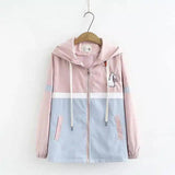 LOVEMI - Lovemi - Cartoon Rabbit Embroidered Zipper Jacket