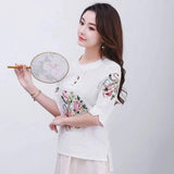 Lovemi -  Chinese styles clothing for women cheongsam top Blousse LOVEMI White M 