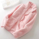 Lovemi -  Coral Fleece Jacket Hoodies LOVEMI Pink M 