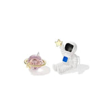 Creative Cute Planet Astronaut Earrings-1