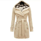 Lovemi -  Double-breasted mid-length coat trench coat LOVEMI Beige S 