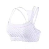 Textured Sports Bra for Fitness & Yoga-White-5