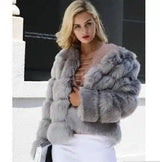 Lovemi -  fur imitation fur coat women's short long-sleeved Fur coat LOVEMI   