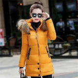 LOVEMI - Lovemi - Hooded large fur collar cotton coat