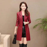 LOVEMI - Lovemi - Knee-length leather trench coat