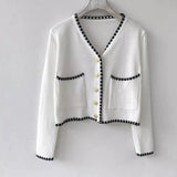 LOVEMI - Lovemi - Knitted Cardigan Early Tree Thin Short Jacket Top