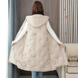 LOVEMI - Lovemi - Ladies embroidered down cotton warm vest