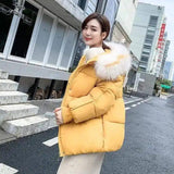 LOVEMI - Lovemi - Large fur collar cotton coat