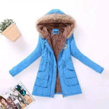 Lovemi -  Large wool collar lamb coat Coats LOVEMI Lake blue S 