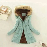 Lovemi -  Large wool collar lamb coat Coats LOVEMI Bean green S 