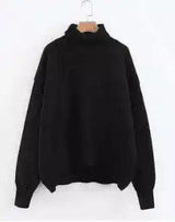 Lovemi -  Lazy Wind Net Red Sweater Coat Sweaters LOVEMI Black One size 