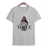 Lovemi -  Letter print t-shirt top LOVEMI B gray S 