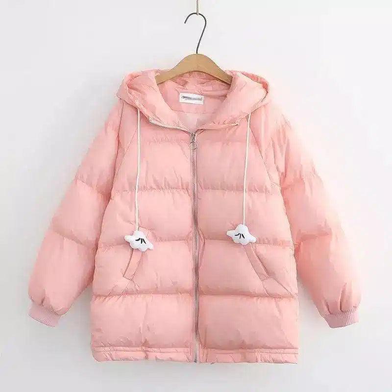 LOVEMI - Lovemi - Loose Hooded Cotton Jacket Student Cotton Jacket