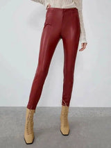 LOVEMI - Lovemi - Mid-rise faux leather leggings