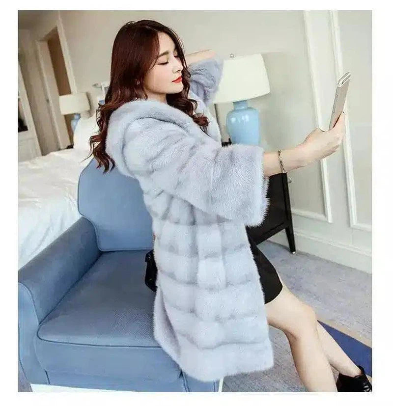 LOVEMI - Lovemi - Mink Faux Fur Coat