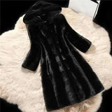 Lovemi -  Mink Faux Fur Coat Fur coat LOVEMI Black XS 