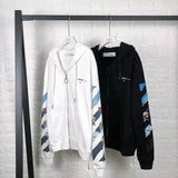 LOVEMI - Lovemi - Oil painting zipper sweater arrow hoodie