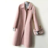 LOVEMI - Lovemi - Over-the-knee Fashionable Woolen Coat Loose