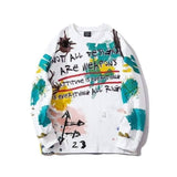 Lovemi -  Printed crew neck sweatshirt Outerwear & Jackets Men LOVEMI White M 