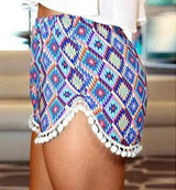 LOVEMI - Lovemi - Printed elastic waist shorts beach pants