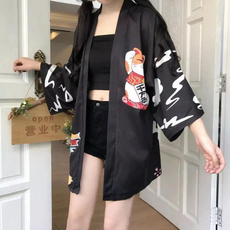 LOVEMI - Lovemi - Retro Art Loose Cardigan Sun Protection Clothing