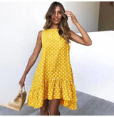 Ruffled sleeveless strapless skirt-Yellow2-32