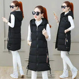 LOVEMI - Lovemi - Slim Mid-length Down Cotton Vest Jacket