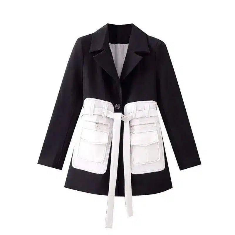 LOVEMI - Lovemi - Small Design Sense Black Suit Jacket Female Thin