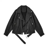 LOVEMI - Lovemi - Suit Collar BF Wind Handsome Pu Leather Jacket