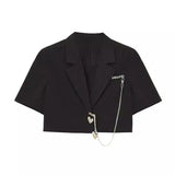 Lovemi -  Suit Jacket Women Short Casual Suit Jacket Jackets LOVEMI Black S 